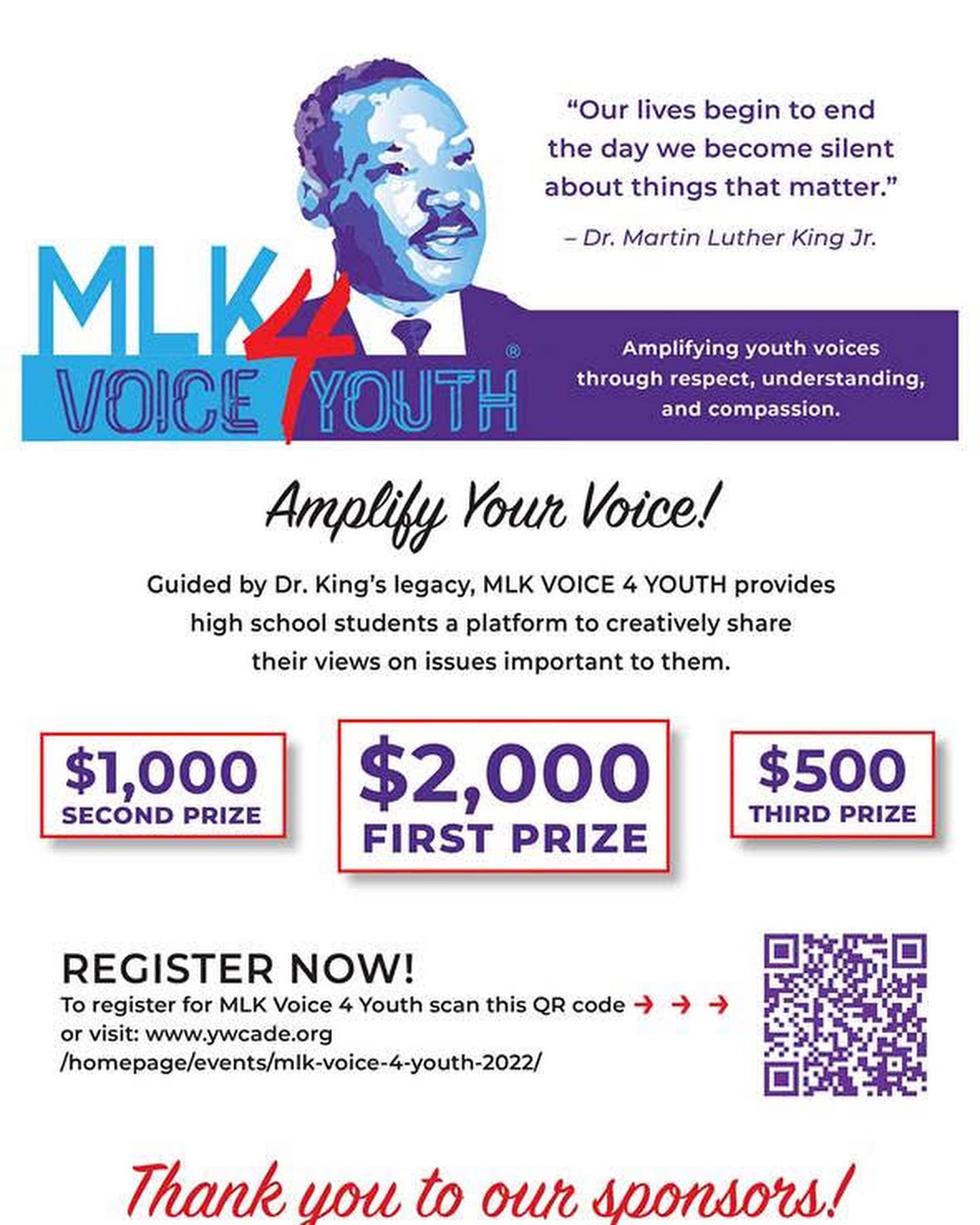 Register for the MLK Voice 4 Youth program