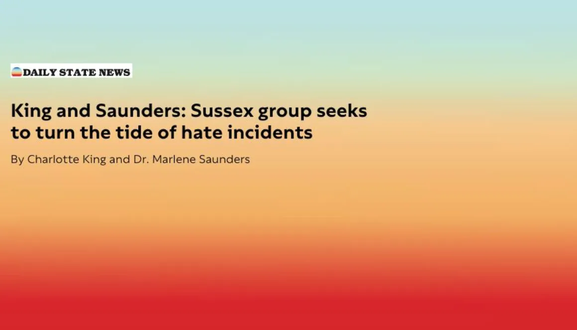 King and Saunders: Sussex group seeks to turn the tide of hate incidents