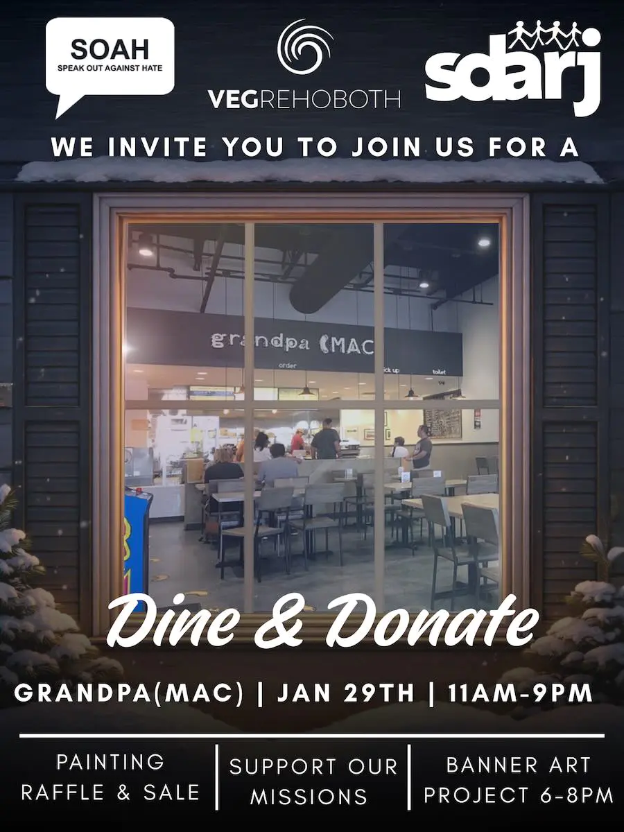 Dine & Donate SDARJ SOAH VegRehoboth