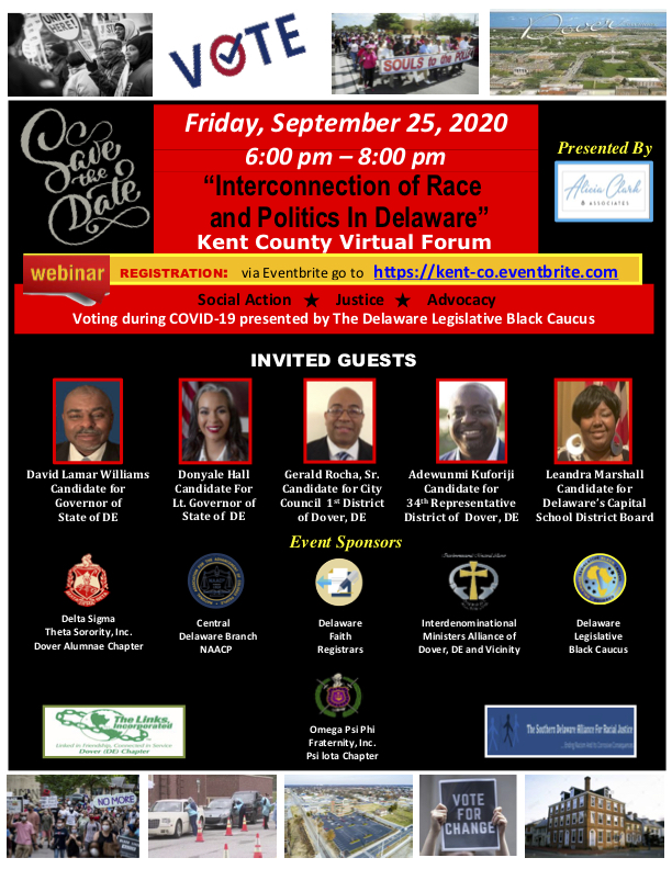 “Interconnection of Race and Politics in Delaware” – Kent Co. Virtual Forum