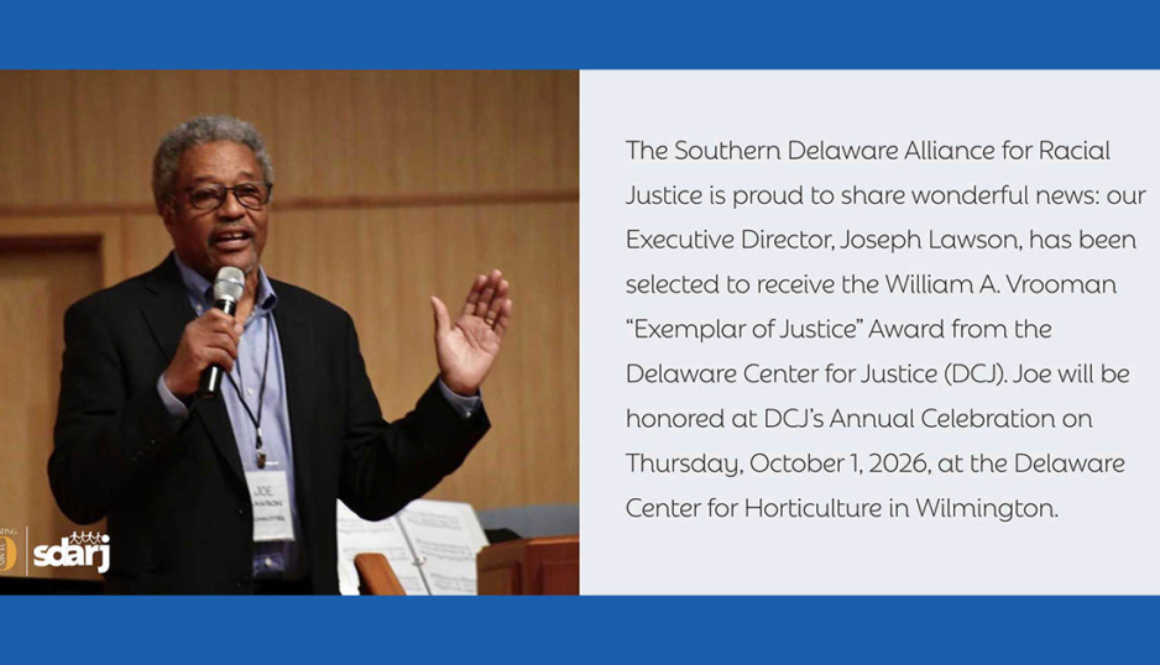Joseph Lawson to Receive the Delaware Center for Justice’s Exemplar of Justice Award