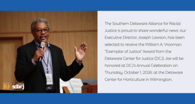 Joseph Lawson to Receive the Delaware Center for Justice’s Exemplar of Justice Award