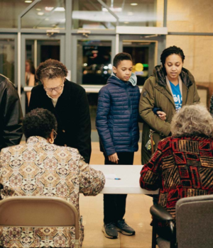 Jackie Lawson, Daniel Myers and Imani Lawson