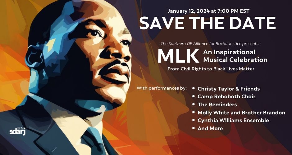 Save the date for the Friday MLK event, January 12th at 7pm