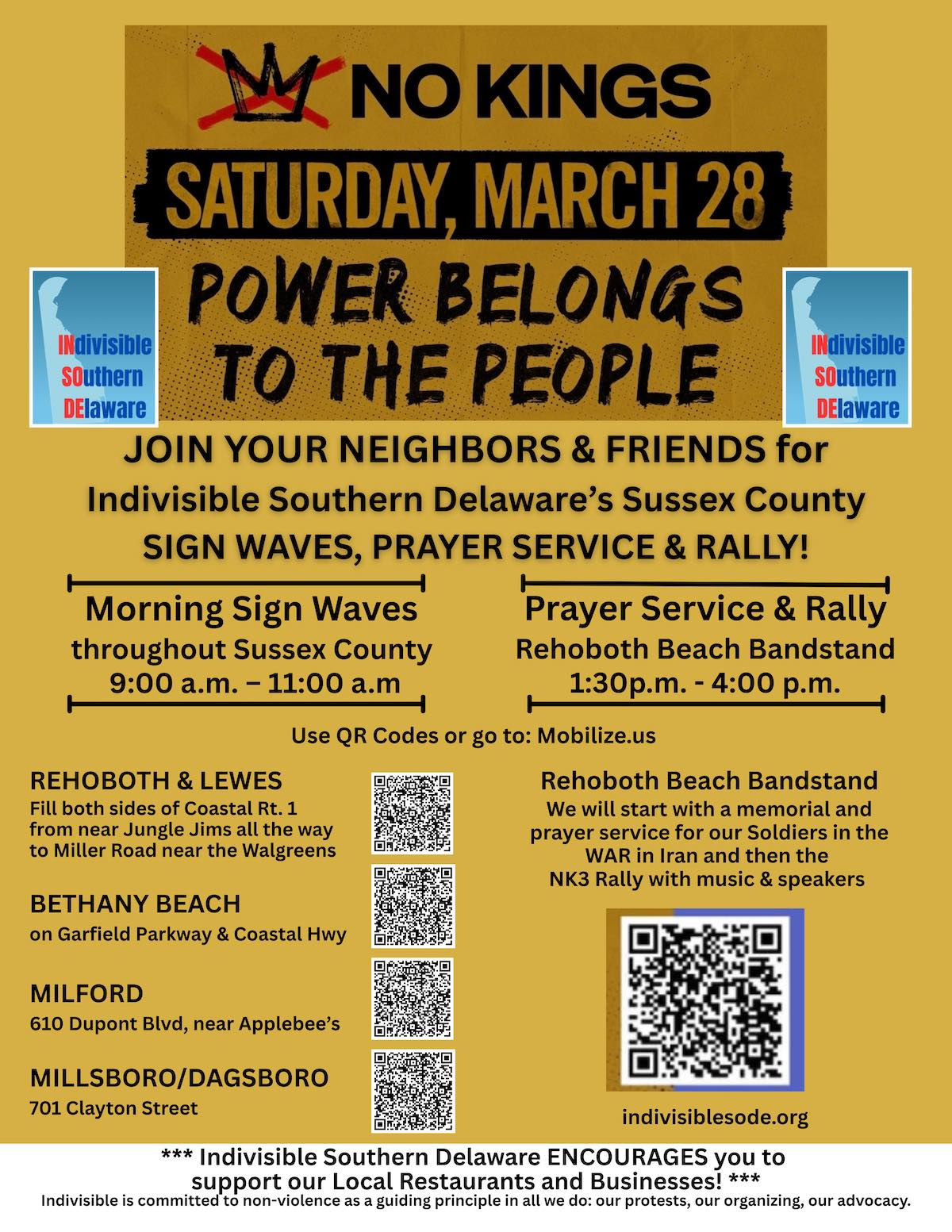 No Kings Rally Flyer