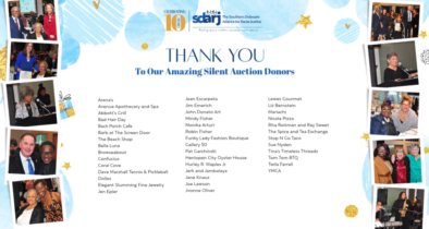 SDARJ Gala Silent Auction Donors Thank You Facebook Post