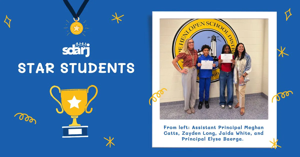 SDARJ Student Award Frederick Thomas Middle School