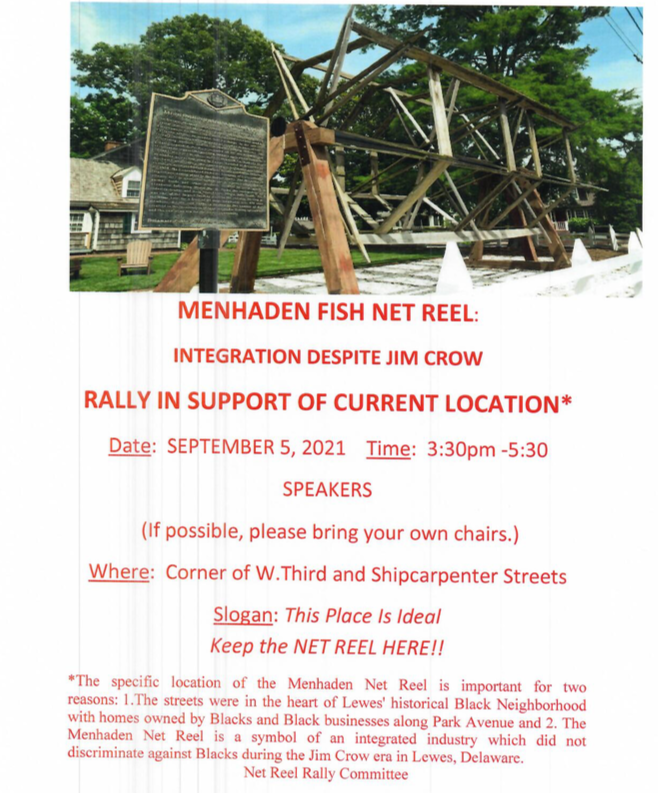 Rally in Support of Current Location of the Menhaden Fish Net Reel