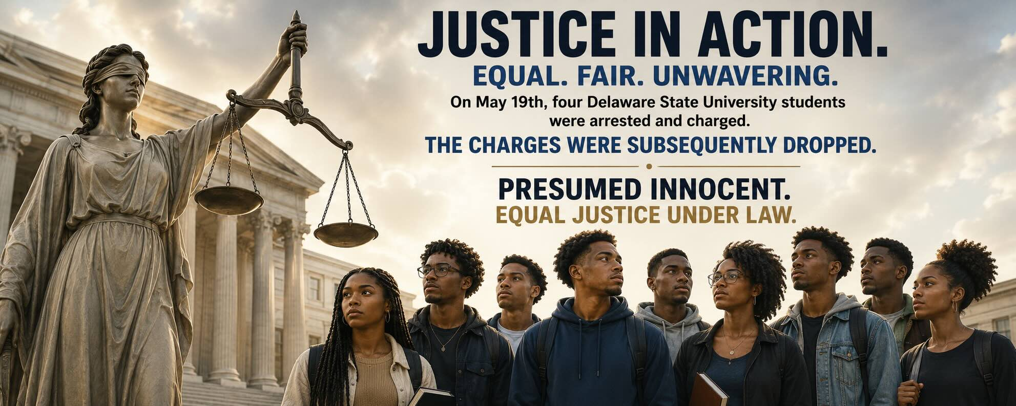 Justice in Action - Delaware State University students