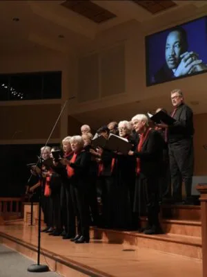 The Praise Choir of the Lewes Friendship Baptist Church sings