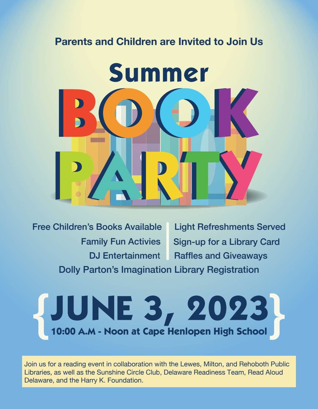 summer book party flyer