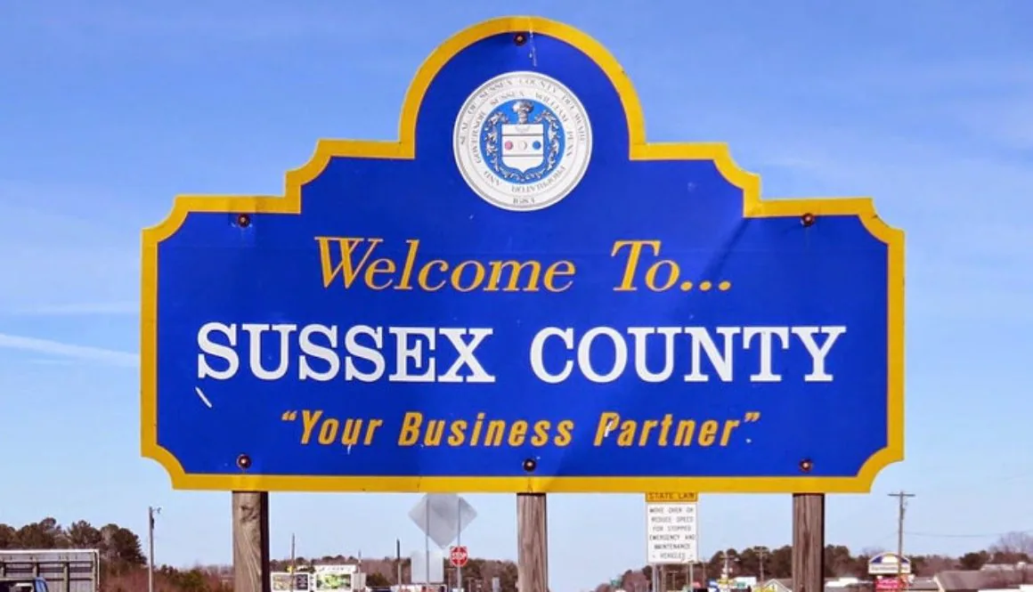 Sussex County Welcome sign