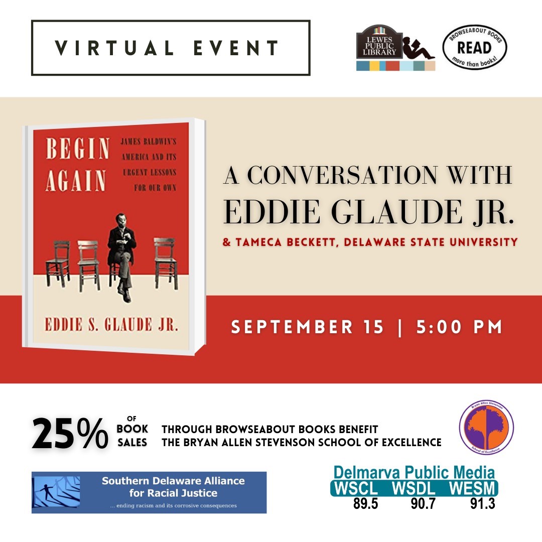 A Conversation with Professor and Author Eddie S. Glaude Jr. September 15th